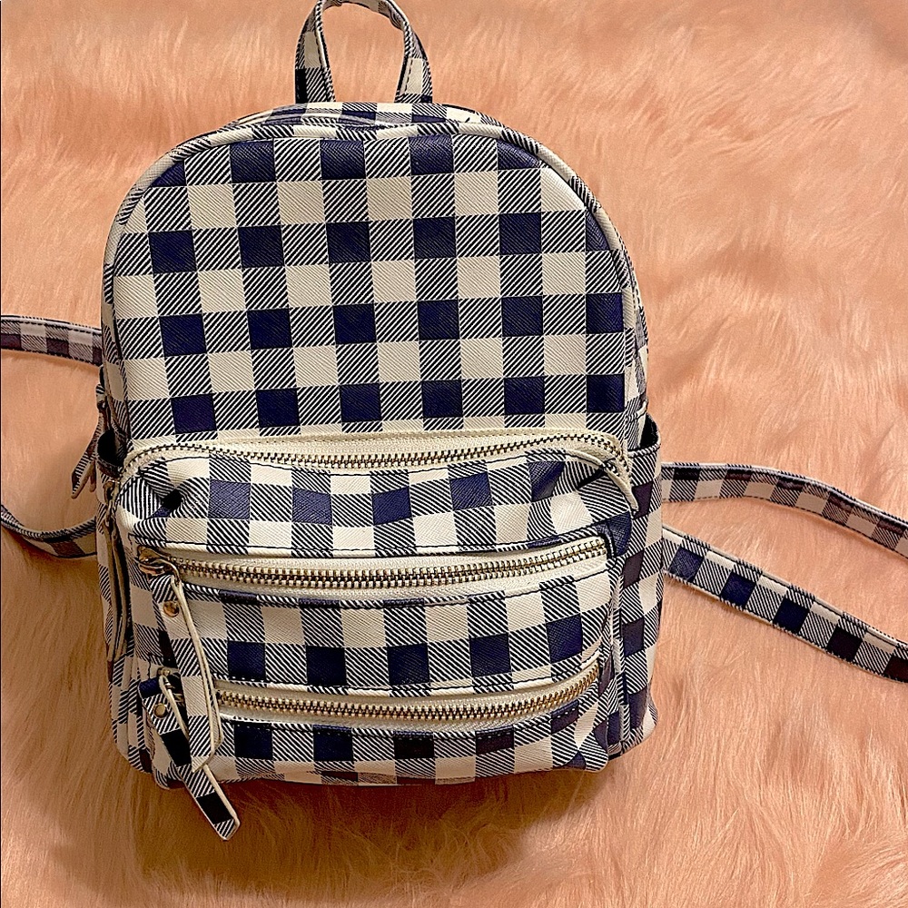 Epic Under One Sky Plaid Mini Backpack 🤍💙
